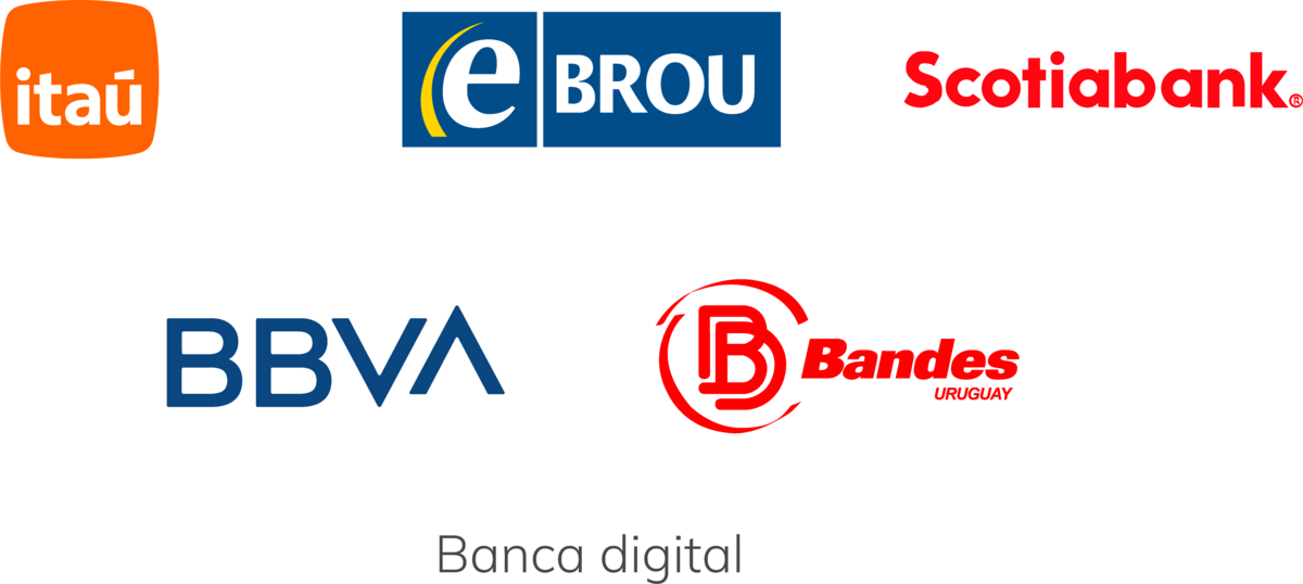 Banca digital: Itaú, BROU, Scotiabank, BBVA, Bandes